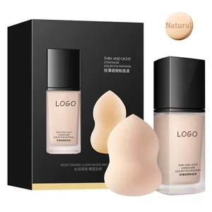 OEM Concealer Ringan Foundation Makeup Telur Set Mencerahkan Warna Kulit Bernapas Tahan Makeup