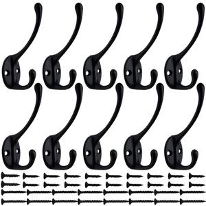 Ganchos de pared resistentes para abrigos, perchas retro de doble punta para sombreros y accesorios, con 2 tornillos - Product Image 1