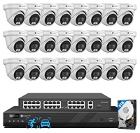 Auf Lager 4COVR 4K 32-Kanal Sicherheitskamerasystem PoE 8TB HDD 24x 8Mp KI-Menschenerkennung NVR CCTV-Kamerasystem 4K Nachtsicht