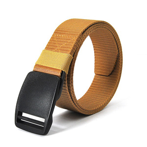 Ceinture en nylon Jinhua 125 cm avec boucle à plaque détachable, décontractée, pour homme, en tissu, beige, printemps 2023 - Product Image 1