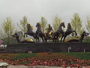 Escultura de Latón Antiguo con Acabado Bronce del <span class=keywords><strong>Dios</strong></span> Griego Apolo en su Carruaje con Caballos, Arte Tallado - Product Image 3