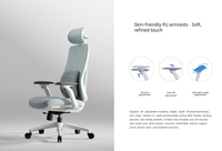 Chaise de bureau exécutive ergonomique moderne personnalisable OEM avec base en alliage d'aluminium pour bureau, atelier, chambre et jeux