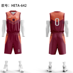 طقم ملابس كرة السلة للتدريب بتصميم مخصص ورخيص بالجملة، زي رياضي من البوليستر مع أرقام، بدلة تدريب لكرة السلة - Product Image 3