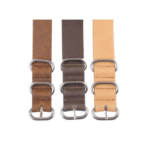 Bulk Custom Logo Luxury Striped Replacement Nylon <span class=keywords><strong>Nato</strong></span> Watch Strap Leather strap - Product Image 5
