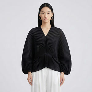 Blusa Holgada y Elegante para Mujer, con Rayas, Cuello en V, Cintura Ajustable con Cordón, Estilo Coreano, Venta al Por Mayor en Línea, Marca PY Clothes - Product Image 2