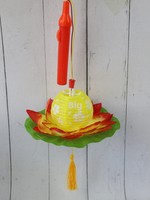 Lanterne en polyester pour enfants, motif fleur de lotus, lumineuse, à main, pour le Nouvel An et le Festival de la Mi-Automne, jouet artisanal DIY, cadeau LED petit format