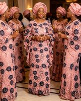 Tissu de Broderie en Dentelle Africaine Luxueuse, Maille Soluble dans l'Eau du Ghana, Décoration à Paillettes pour Robes Féminines et Accessoires de Travail
