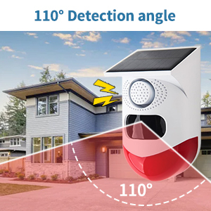 Ngoài trời thông minh Wi-Fi còi báo động phát hiện chuyển động di động không dây Home Hệ thống an ninh làm bằng nhựa tuya Vòng Powered năng lượng mặt trời - Product Image 6