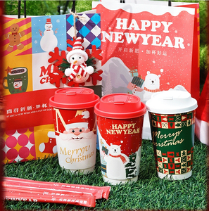 Boîte de papier pour burger de poulet frit à emporter sur le thème de Noël imprimé personnalisé boîte d'emballage alimentaire pour snack de rue frites de pomme de terre de <span class=keywords><strong>poisson</strong></span> - Product Image 6