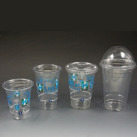 Gobelets en plastique personnalisés, 50 pièces 16oz, avec couvercle, jetables, bon marché, en plastique transparent, vente en gros