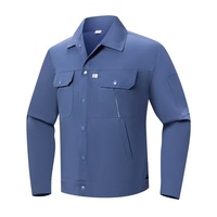Uniforme de Travail Unisexe pour Ouvriers d'Usine, Veste de Travail Respirante à Manches Longues 100% Coton, Vêtements de Travail pour Bureau et Extérieur, Hommes