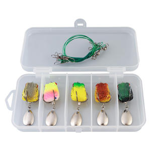 Palmer 10pcs 15pcs top water soft <span class=keywords><strong>frog</strong></span> isca mini sapo de pesca isca conjunto caixa biônico soft snakehead saltar sapo isca - Product Image 2