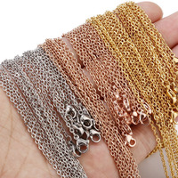 Chaînes en gros G1684, chaîne croisée, fermoirs à homard, chaînes de collier DIY pour la fabrication de bijoux
