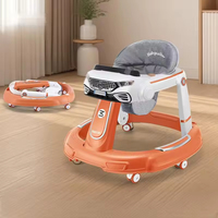 Baby Walker dengan Desain Pencegah Kaki O, Alat Bantu Jalan untuk Bayi Usia 6-18 Bulan Dilengkapi Mainan Interaktif, Pasokan Langsung dari Pabrik