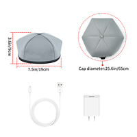 Casco Ajustable Azure Fashion Accessories con Terapia de Luz Roja LED Pulsada de 660nm y 830nm, Tres Niveles de Brillo para la Cabeza
