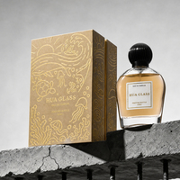 Botella de Perfume de Vidrio Esmerilado con Diseño de Adoquín, 50ml 100ml, con Tapa de Plástico, Precio de Fábrica