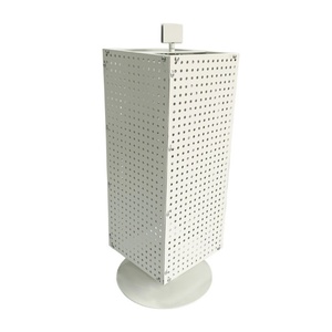 Wholesale Modern for Floor Standing Clear Metal Pegboard Spinner Display Rack with <b>Floating</b> Shelf Easy Assembly for Store - Product Image 4