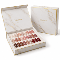 Boîte de présentation d'échantillons d'ongles personnalisée, emballage rigide de luxe en papier avec insert pour nuanciers de vernis à ongles, ensembles de collection pour salons