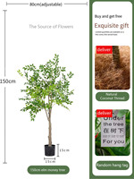Künstlicher Ficus Lyrata Zimmerbaum im Topf für Festliche Anlässe wie Erntedank, Weihnachten, Ostern, Neujahr und Halloween