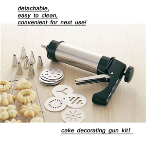 Moule à biscuits en acier inoxydable, 20 pièces, glaçage, décoration de biscuits, pistolets à fumée, ensemble de pistolets à biscuits en métal pour la cuisson de biscuits - Product Image 2