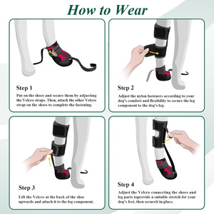 Zapatos Antideslizantes para Perros con Soporte de Tobillo Desmontable, Botas Reflectantes Ajustables para Mascotas, Protector de Patas Transpirable - Product Image 6
