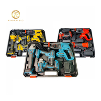 Ensemble d'outils électriques sans fil 21V de haute qualité ensemble de perceuses meuleuse d'angle tournevis électrique sans fil clé à chocs pour le ménage
