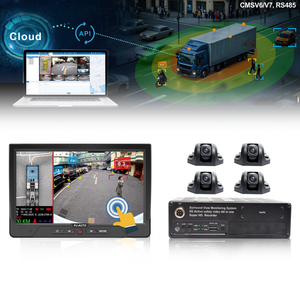 PJAUTO AI 360 °   Sistema de Cámara con Vista de Pájaro AVM con 4G, GPS, ADAS y DMS para Gestión de Flotas de Camiones, Autobuses, Montacargas y Logística - Product Image 1