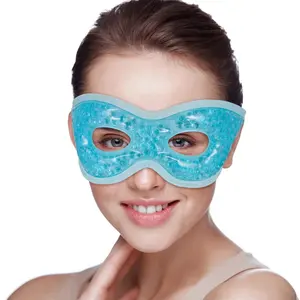Şişlik baş ağrısı migren stres giderici soğuk Compress s 3d eyemask için peluş destek ile yeniden jel soğuk göz maskesi