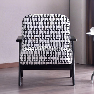 Elegante y cómoda silla de tela para sala de estar con cojines suaves patas de madera maciza diseño moderno sillón con acento silla Lisure - Product Image 3