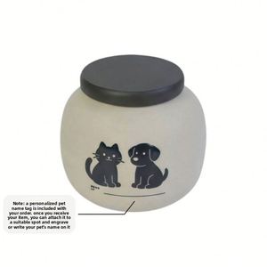 Custom Modern Design Handmade Airtight <b>Ceramic</b> Teardrop <b>Dog</b> Cremation Memorial Urn for Funeral Ashes - Product Image 6