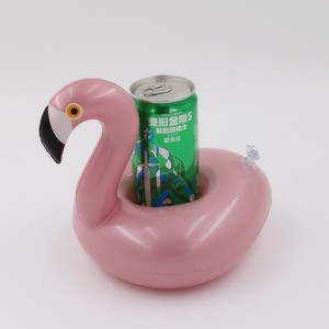 <b>Inflatable</b> Flamingo Cup Holder Pink PVC <b>Floating</b> Drink Holder For Pool Beach Party - Product Image 2