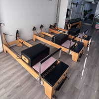 Tabla de Salto Antideslizante Premium, Caja de Sentado Estilo Estudio, Equipo de Entrenamiento de Yoga, Máquina de Pilates Comercial de Madera Negra para Ejercicios Corporales