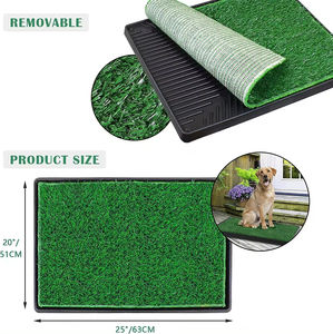 MMG Wasch bare Haustier Toilette Töpfchen Tablett Welpe Kleine Hunde gras matten Künstliche Hunde gras Pad mit Tablett aus Kunststoff - Product Image 3