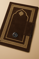 Tapis de prière pliable en daim simple personnalisé avec boussole Qibla et poche antidérapante |   Tapis de prière islamique OEM (taille personnalisable) pour