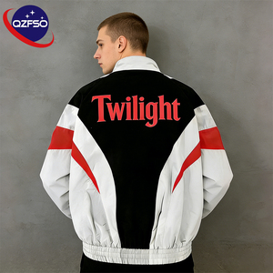 Chaqueta Deportiva Informal de Talla Grande con Logotipo Personalizado QZFSO, Diseño de Contraste de Color, Reflectante en el Pecho Izquierdo, Ligera, Cortavientos, para Exteriores - Product Image 1