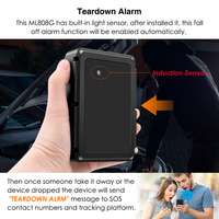 Micodus ML808G 10000mah Localizador GPS Magnético de Larga Duración, Resistente al Agua, con Geocerca, Dispositivo de Rastreo de Activos 4G