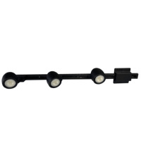 44 pulgadas AC 110/220V AC Color negro 6,5 W GU10 LED Track Lights Sistema de 3 cables Spot Light Fixture para tienda de ropa de supermercado