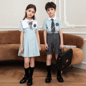Uniformes scolaires pour enfants, uniforme scolaire pour l'école primaire, ensemble d'uniformes scolaires, uniforme scolaire gris, uniformes scolaires <span class=keywords><strong>anglais</strong></span> S174 - Product Image 3