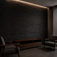 Panneau de revêtement mural incurvé en quartz souple texturé Star Time, imperméable et ignifuge, pour décoration d'hôtel moderne et classique