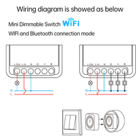 SIXWGH 16A Mini interruptor de luz inteligente regulable WiFi Alexa Control de voz temporizador cuenta regresiva Compatible Android eléctrico para hogar inteligente