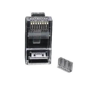 以太网通过RJ45 rj11 rj45连接器CAT5e CAT6 CAT6a UTP rj 45 8P8C孔镀金网络模块化连接器插头