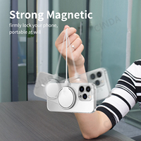 Adhesivo de anillo magnético negro Premium Compatible con iPhone para Samsung Otros anillo adaptador de carga inalámbrica para teléfono móvil Acc
