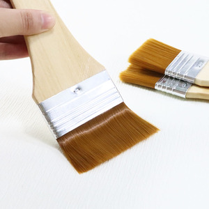 Pinceau plat en nylon professionnel 3 pièces pour peinture à l'huile et à l'<span class=keywords><strong>aquarelle</strong></span> <span class=keywords><strong>pinceaux</strong></span> en bois essentiels pour artistes - Product Image 2
