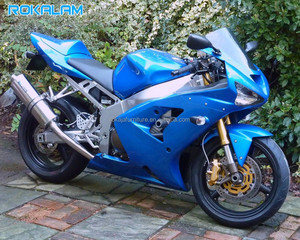 Kit de Carrocería Azul para <span class=keywords><strong>Kawasaki</strong></span> <span class=keywords><strong>Ninja</strong></span> ZX-6R 03 04, Carrocería <span class=keywords><strong>ZX6R</strong></span> 2003 <span class=keywords><strong>2004</strong></span> ZX636 <span class=keywords><strong>636</strong></span>, Carenado de Motocicleta de Posventa - Product Image 1