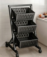 Étagère de rangement multi-usages pour légumes, fruits et collations, chariot domestique du sol au plafond pour cuisine et salon