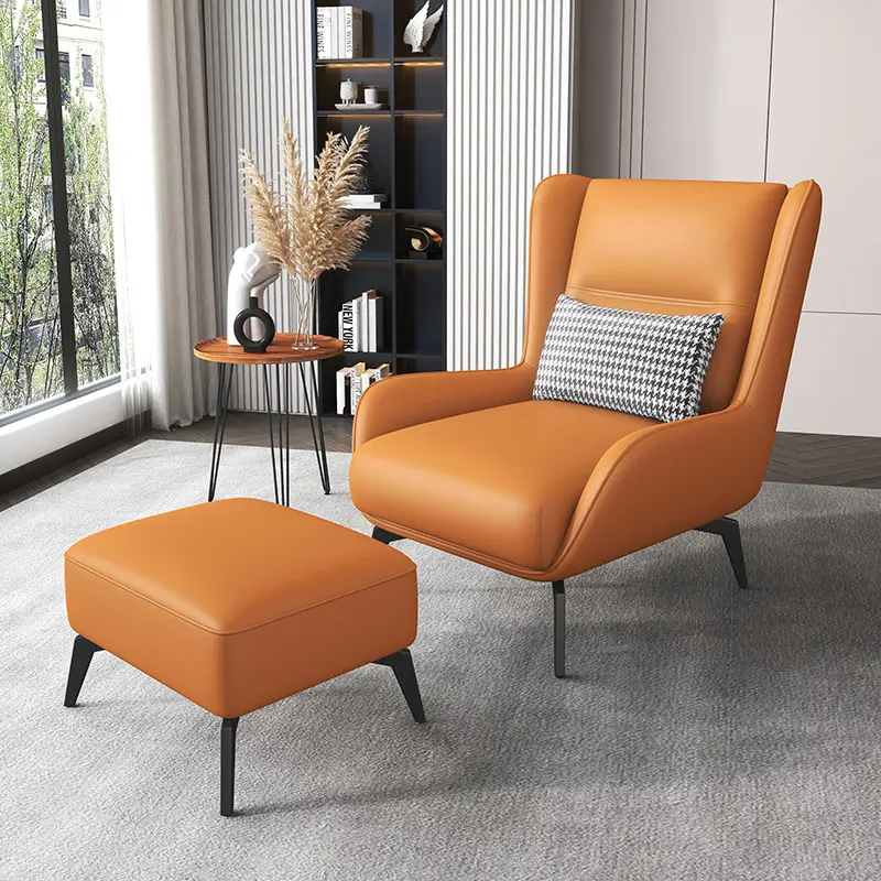 Sofá nórdico individual para sala de estar, silla reclinable moderna, de lujo