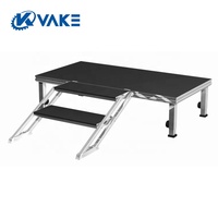 Plataforma de Escenario Cuadrada de Aleación de Aluminio de Último Modelo, Estructura Modular con Patas Ajustables, Certificación CE TUV, Elegante y Duradera