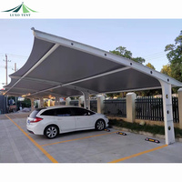 Voile d'ombrage Architectural Cantilever Shade Structures Tension Membrane Voiture Auvent Tente Parking Ombre