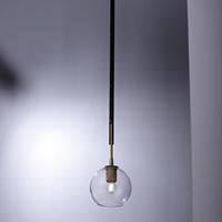 Suspension moderne en verre soufflé à la main, forme boule, avec support en laiton, pour cuisine ou restaurant, petites tailles