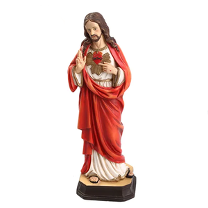 Statue de la saint-famille en résine avec enfant, ensemble de figurines debout de jésus, marie et james, ensemble de statue de la nativité religieuse catholique, artisanat - Product Image 6